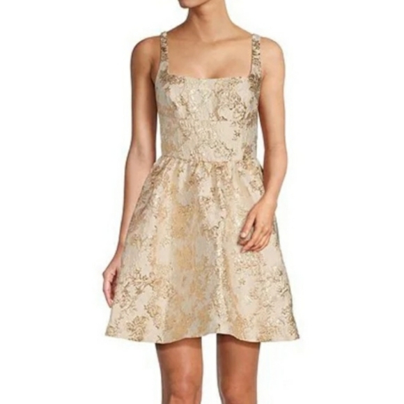 ANTONIO MELANI Dresses & Skirts - Antonio Melani Felicity Novelty Jacquard Square Neck Dress 12 NWT